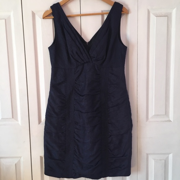 {NANETTE LEPORE} Indigo Sea Maiden V-Neck Dress 10 - Picture 2 of 8